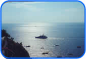 Veduta dalla terrazza sul mare di Praiano